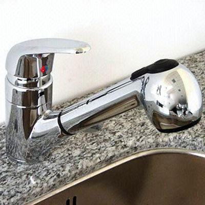Modern Kitchen faucet with Pullout Singe Handle Chrome