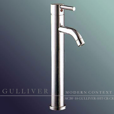 Contemporary Gulliver Single Handle Chrome Bathroom Faucet