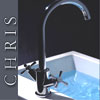 Contemporary Chris Dual Handle Chrome Bathroom Faucet