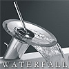 Waterfall Faucet Glass Bathroom Faucet Short