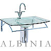Albinia Full Glass Basin Sink in Frosted White