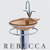 Rebecca Round Glass Bowl Sink in Clear White